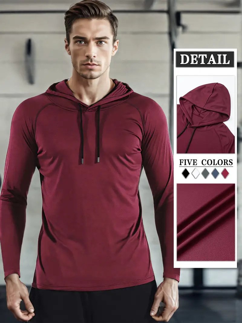 Moisture-wicking Quick-drying Fitness Apparel Long-sleeve Hooded Tophoodie ā Image 9