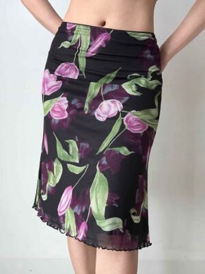 Mesh Fishtail Casual Skirt For Women