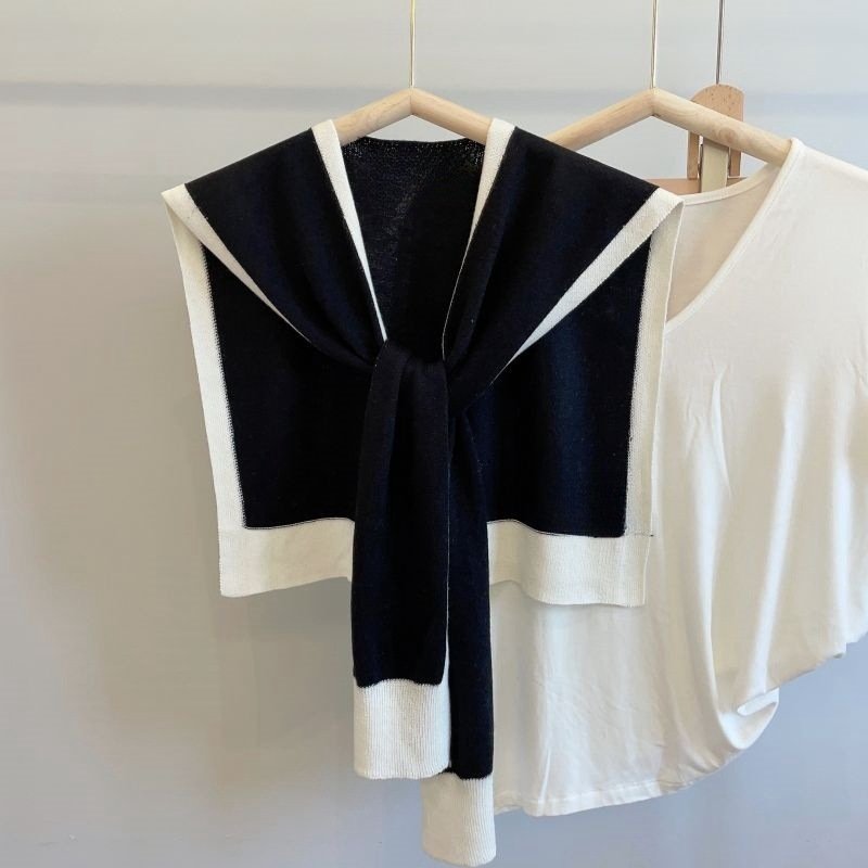 Scarf Matching Shirt Color Matching Classic Style Outer Wear Small Waistcoat – Image 7