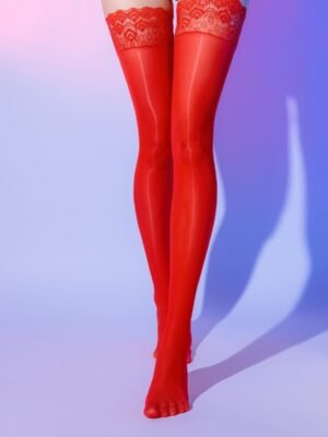Ultra-thin Horse Oil Knee Socks Lace Stockings