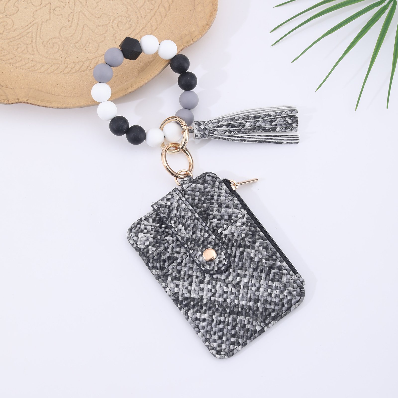 Silicone Bead Bracelet Weaving Pattern Card Holder Coin Purse ā Image 6