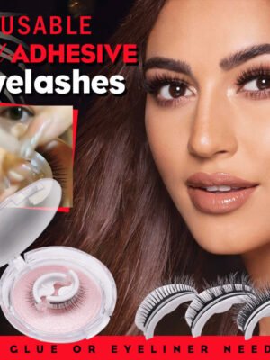 Reusable 3D Mink Lashes Natural False Eyelashes Self Adhesive Fake Glue Free Makeup Eyelash Extension Silk