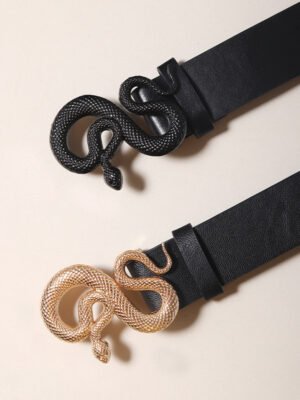 Retro Punk Neutral Personality Serpentine Buckle Belt