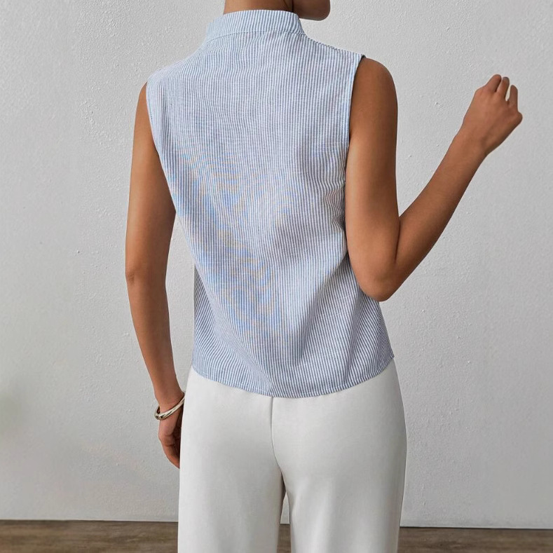 Stylish Minimalist Slim Fit Sleeveless Top For Women – Image 4
