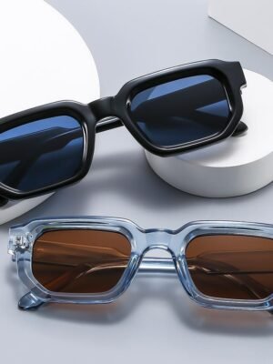Retro Square Thick Small Frame Fashion Sunglasses For Women