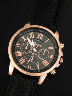 Casual Fashion Belt Men's Watch Roman Digital Dial