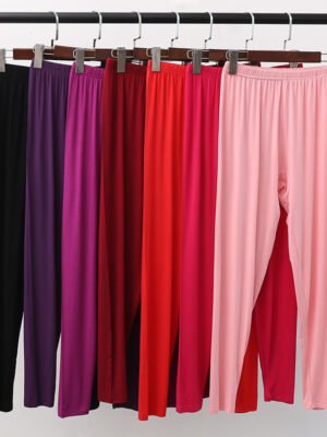 Women's Thin Plus-sized Plus-sized Women's Single-piece Middle-aged And Elderly Stretch Long Johns