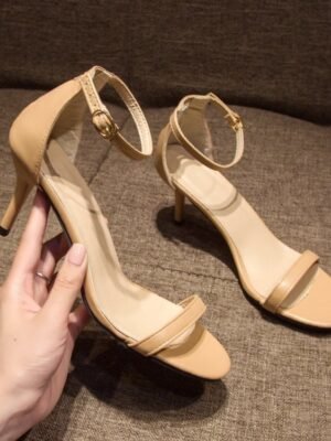 Strap stiletto heels