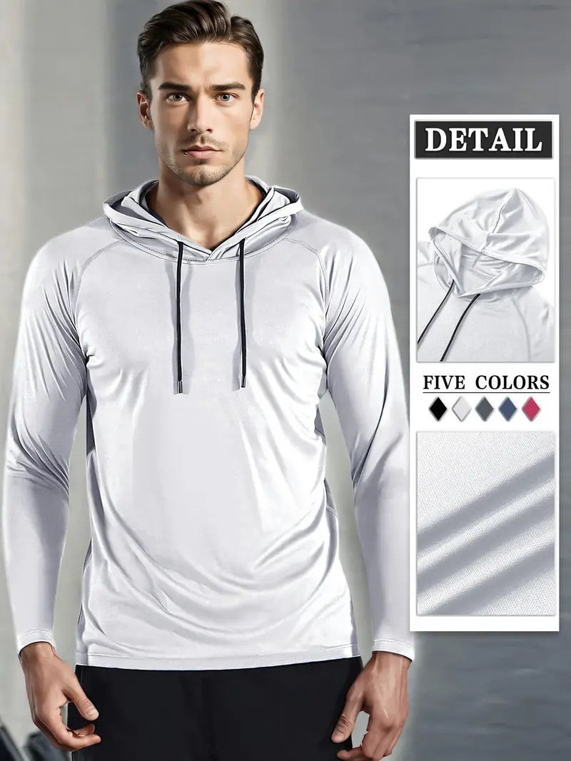 Moisture-wicking Quick-drying Fitness Apparel Long-sleeve Hooded Tophoodie ā Image 7