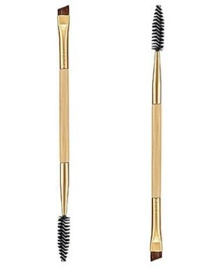 Bamboo handle double eyebrow brush Eyebrow brush   eyebrow comb Eyebrow brush Eyelash brush dual purpose brush