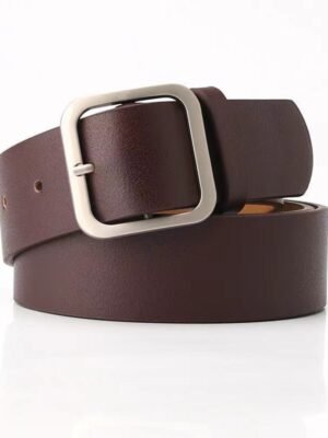 35cm Wide New Retro Alloy Square Buckle Belt