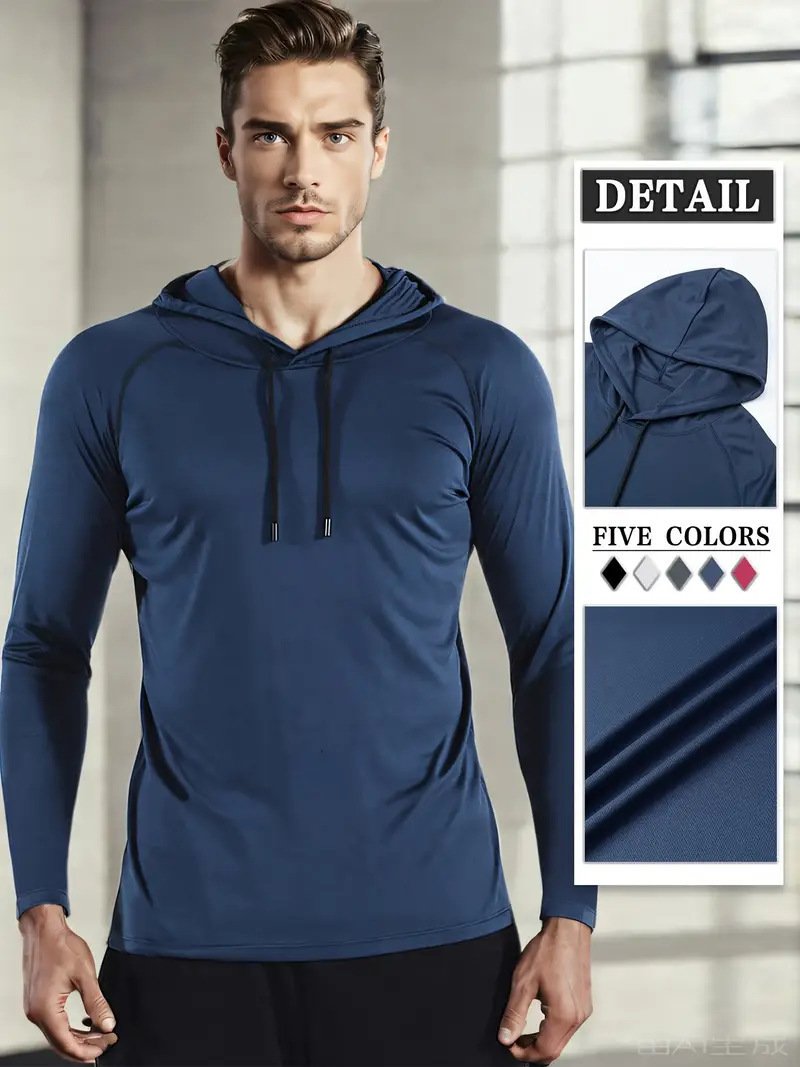 Moisture-wicking Quick-drying Fitness Apparel Long-sleeve Hooded Tophoodie ā Image 10