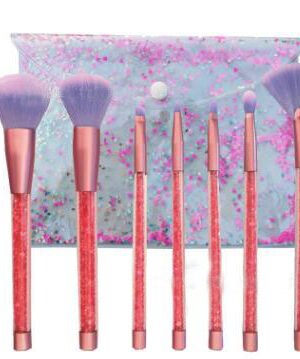 Maiden 7 makeup brushes, blue hair pink crystal shank make-up suit diamond series makeup brush