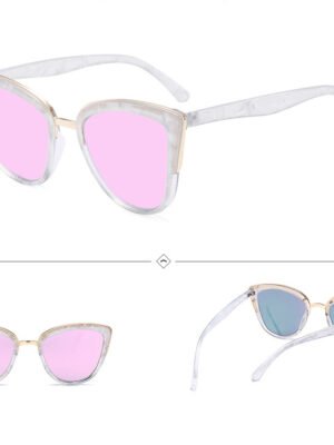 Female Gold Plastic Mixed Eye Protection Sunglasses