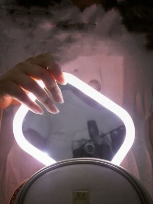 Desktop Mirror Dressing Mirror With Light Bulb Fill Light Beauty Makeup