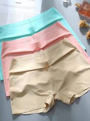 Summer New Ice Silk Seamless Abdomen Safety Leggings
