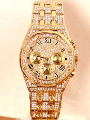 Tyrant Gold Men's Watch Personality Waterproof Steel Belt Diamond Rhinestone Watch