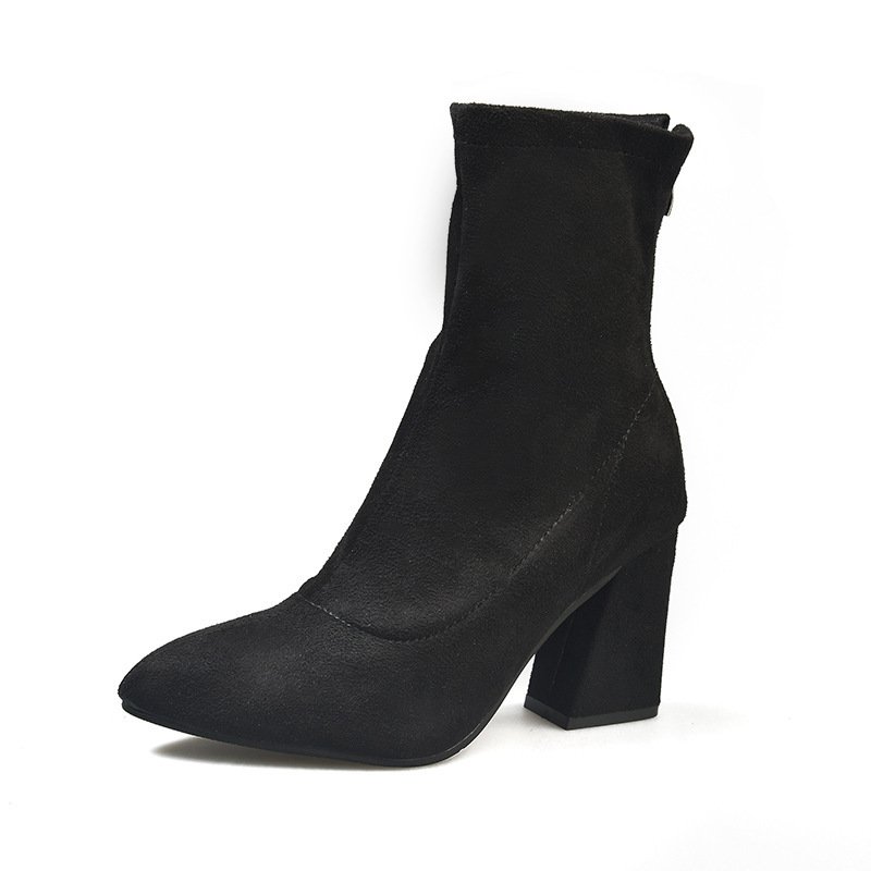 Pointed Toe Thick Heels Slimming Plus Size Boots ā Image 5