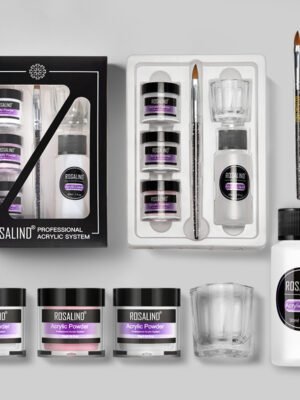 Nail Powder Acrylic System Kit Professional Nail Art Tool Set Contain Glass Cup Acrylic Liquid Extention Carving Manicure