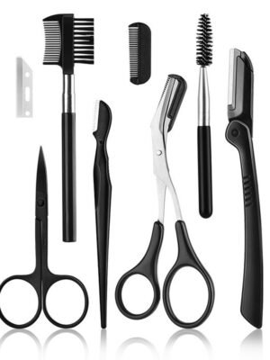 Beauty Tools Black Eyebrow Trimming Set