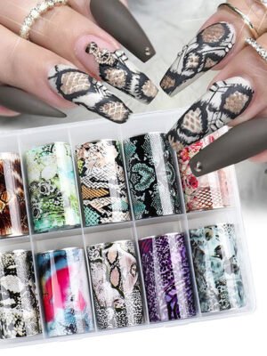 Nail Art Sticker Snake Skin Animal Grain Nail Star Paper Transfer Paper Laser Paper