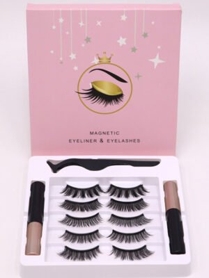 Magnetic Eyelashes Eyeliner Set Long Lasting False Mink Waterproof Eye Lashes Extension Reusable Beauty Makeup Tool