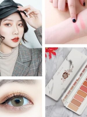 Super Fire Earth Color Cheap Eyeshadow Students Beginners Pearl Glitter Waterproof