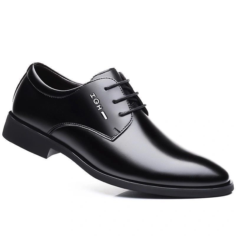 Men's Leather Shoes, Business Dress Shoes, British Set Of Feet, Black Leather Shoes ā Image 4