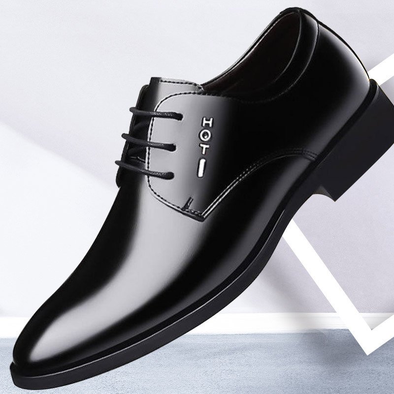 Men's Leather Shoes, Business Dress Shoes, British Set Of Feet, Black Leather Shoes ā Image 6