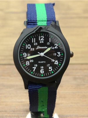 Male and female students outdoor sports nylon watch