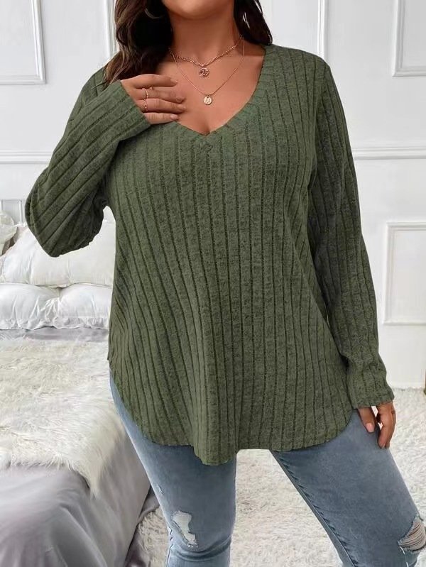 Fashion V-neck Long-sleeved T-shirt For Women ā Image 7