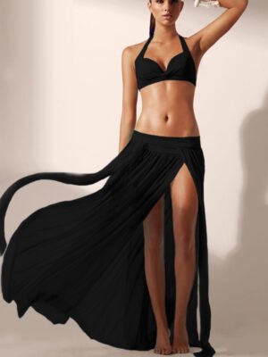 Womens Casual Beach Dress With Elastic Waistband