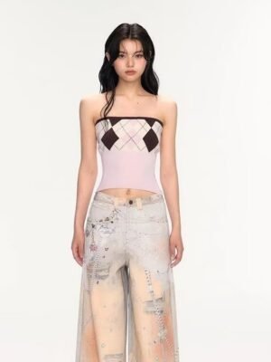Painted Vintage Wide-leg Loose-fit American-style Floor-length Jeans