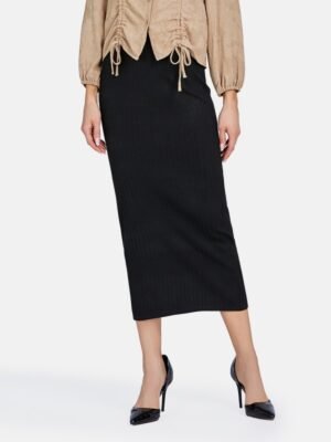 High-end Knitted Midi Skirt For Women