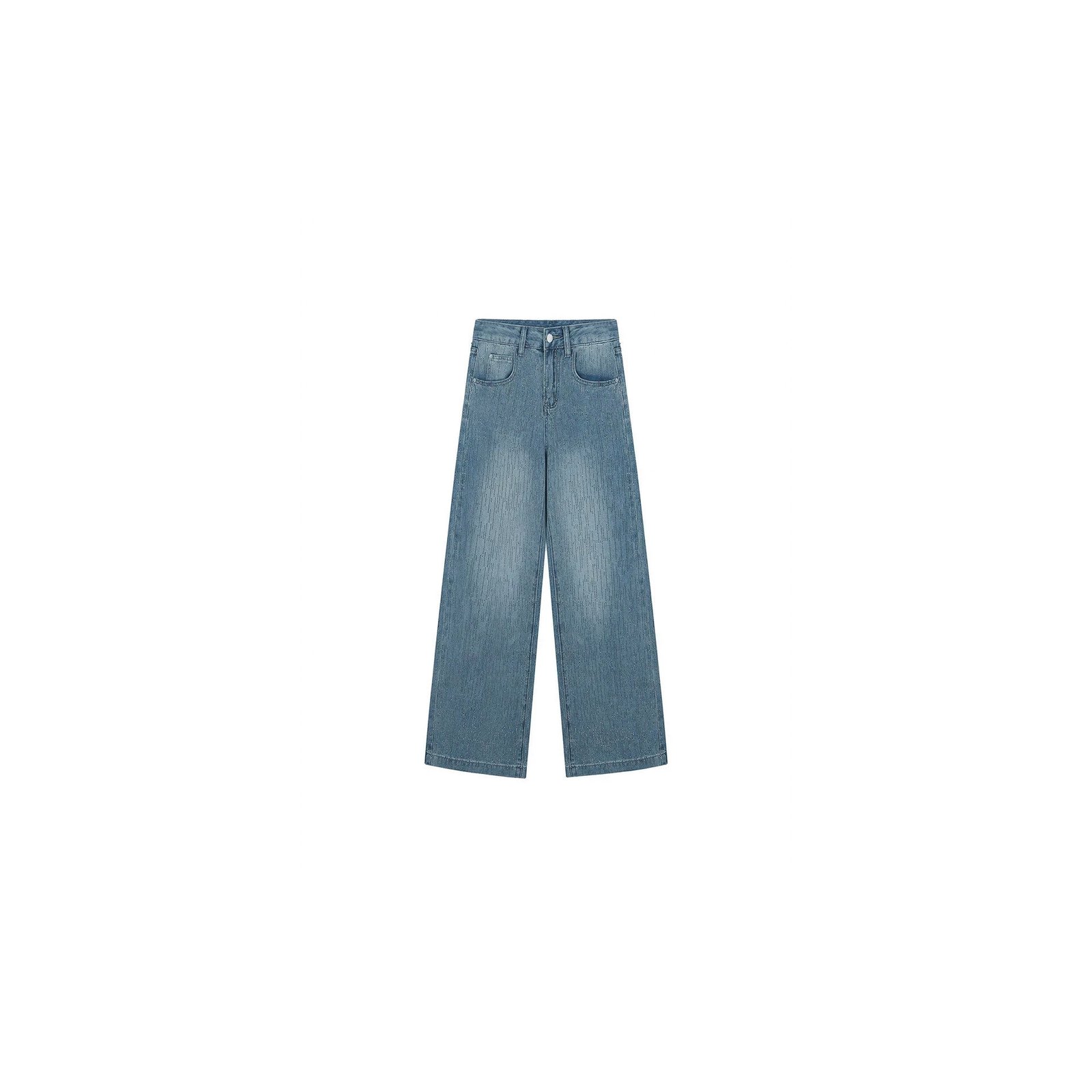 Womens Fashionable Rhinestone-Embellished Loose-Fit Straight-Leg Jeans ā Image 6