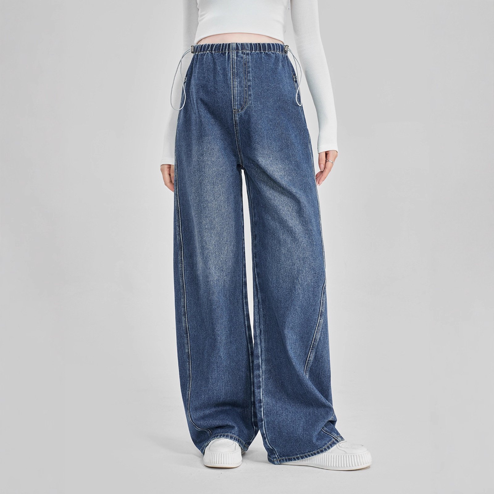 Short-height Wide-leg Non-constricting Jeans ā Image 2