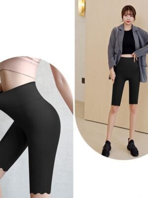 Shark skin leggings women wear thin autumn tights