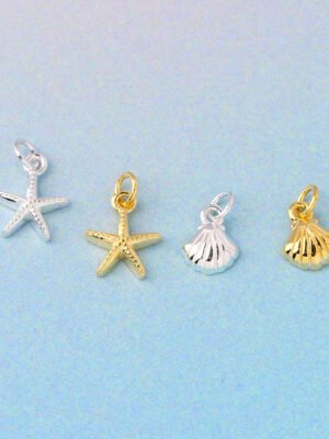 S925 Silver Starfish Shell Small Pendant Pendant Accessories