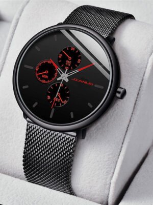 Men's Mesh-band Quartz Casual Business Luminous Watch