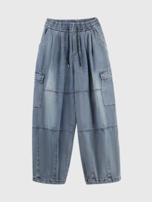Loose Wide-leg Work New Washed Profile Jeans