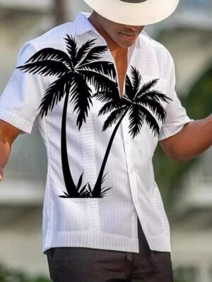 3D Summer Casual Printed Hawaiian Shirt Men Vacation Seaside Wear