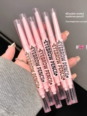 Double-Headed Eyebrow Pencil With Sharp Blade For Sculpting Natural Smudge-Proof Brows