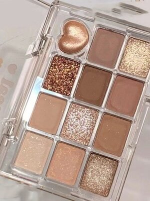 Beautiful Eye Shadow Plate Makeup Twelve Color Earth Tone