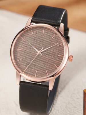 Fashion Women's Ultra-thin Wooden Belt Watch