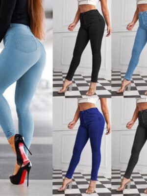 Women's European And American-style High-waisted Sexy Skinny Jeans