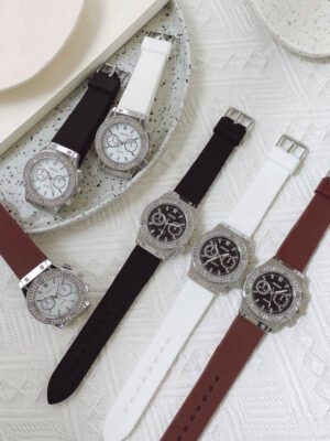 All-match Business Diamond Silicone Band Watch