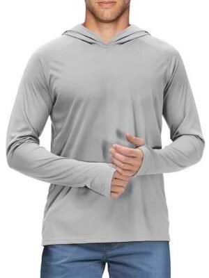 Long Sleeve Men's Loose Casual Hooded Workout Clothes Sweater