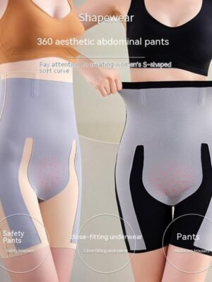 Magic Suspension Waist Girdling Belly Contraction Safety Pants High Waist Boxer Hip Lift Leggings