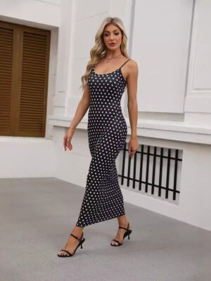 Fashionable Strapless Sexy Backless Printed Dress With Leopard Print