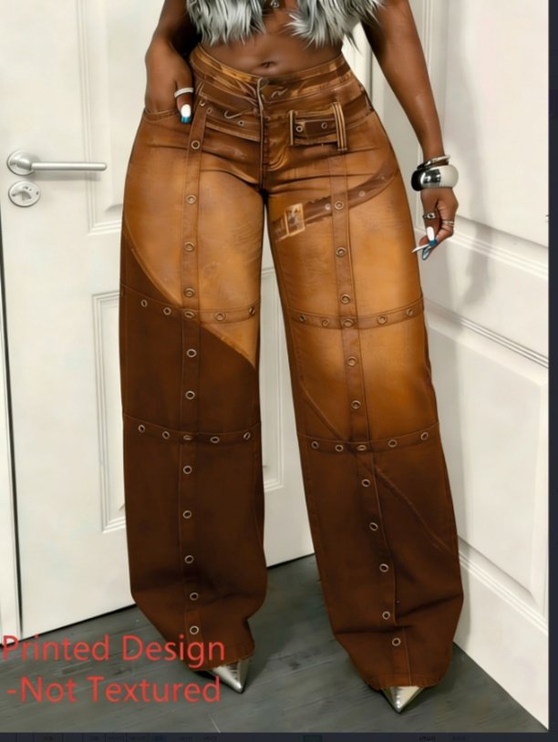 Retro Cashew Flower Workwear Pants ā Image 3